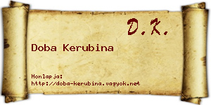 Doba Kerubina névjegykártya